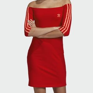 Adidas Off The Shoulder Dress New